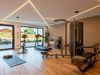 Fitnessraum mit Berg- Panorama im Sport- Hotel Sonnenheim in Hafling bei Meran