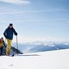 Skifahrer mit Tourenski bei Tour auf Meran 2000